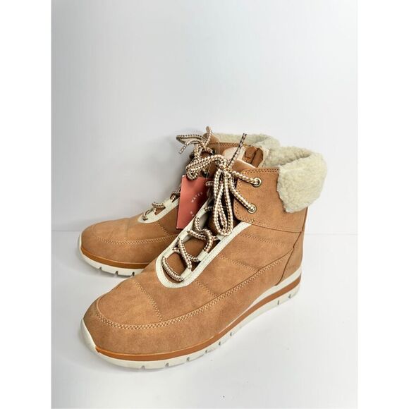 SOUL Naturalizer Hiker Boots Size 8 Wide Carey Brown Cold Weather Lace Up Style - Picture 2 of 10